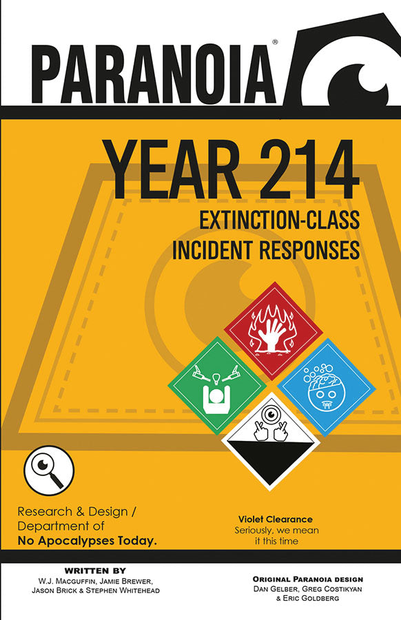 Paranoia: Extinction-Class Incident (ONLINE ORDER ONLY)