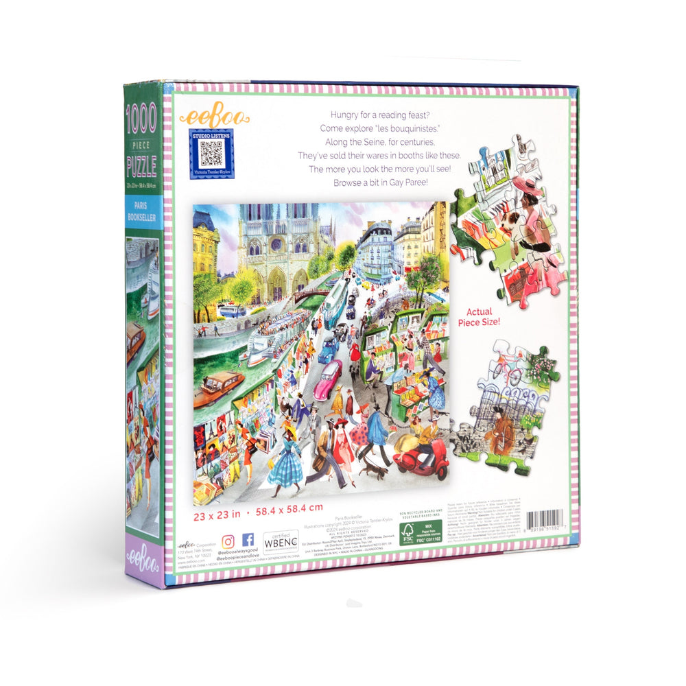 Paris Bookseller 1000 Piece Jigsaw Puzzle eeBoo (ONLINE ORDER ONLY)