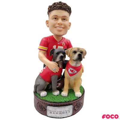 Patrick Mahomes Kansas City Chiefs Dogs Bobblehead (ONLINE ORDER ONLY)