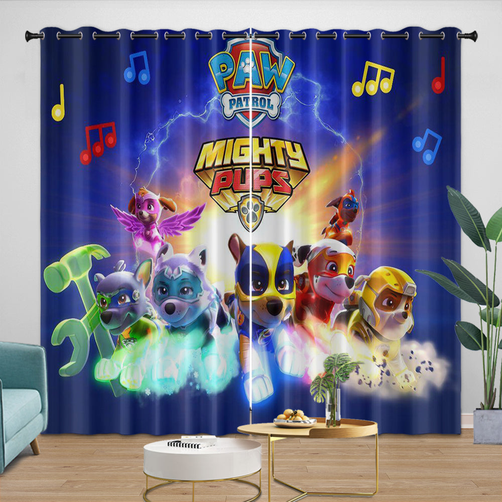 Paw Patrol Mighty Pups Curtains Pattern Blackout Window Drapes Room Decoration (ONLINE ORDER ONLY)