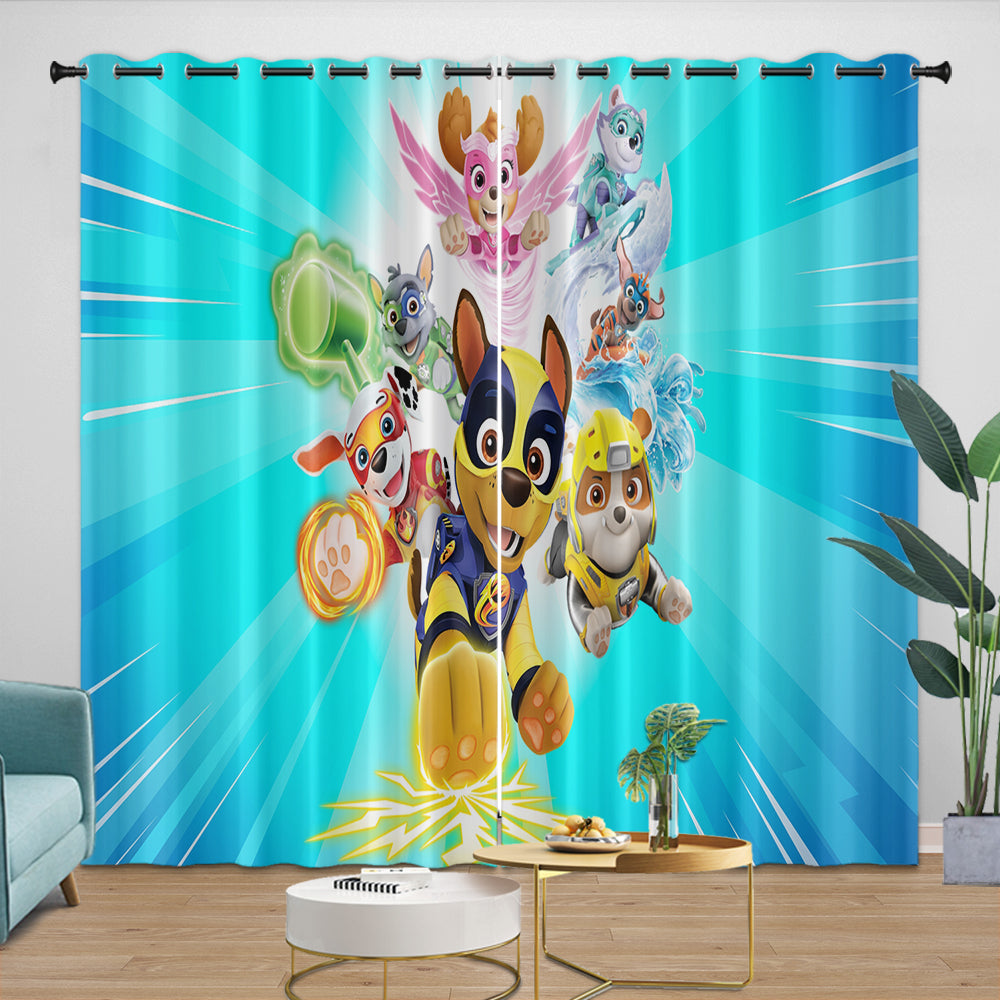 Paw Patrol Mighty Pups Curtains Pattern Blackout Window Drapes Room Decoration (ONLINE ORDER ONLY)
