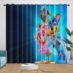 Paw Patrol Mighty Pups Curtains Pattern Blackout Window Drapes Room Decoration (ONLINE ORDER ONLY)