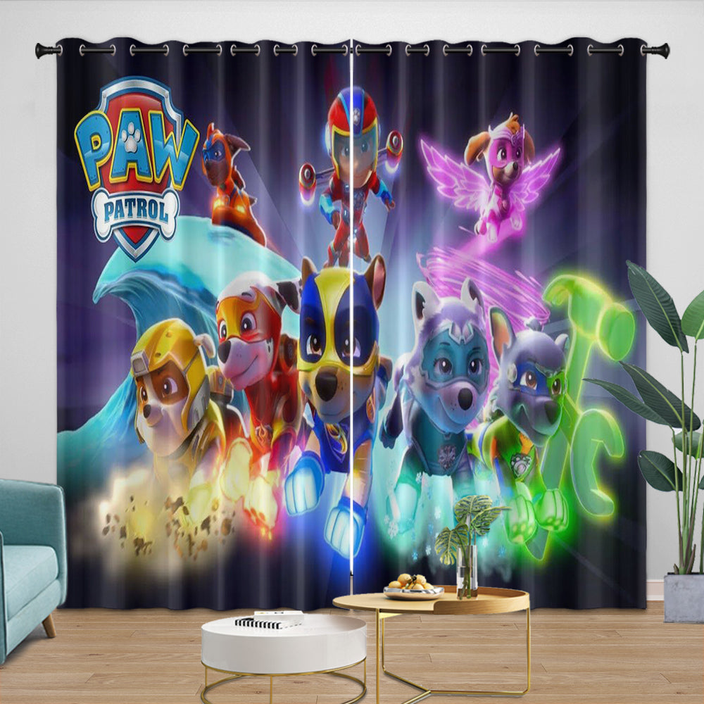 Paw Patrol Mighty Pups Curtains Pattern Blackout Window Drapes Room Decoration (ONLINE ORDER ONLY)