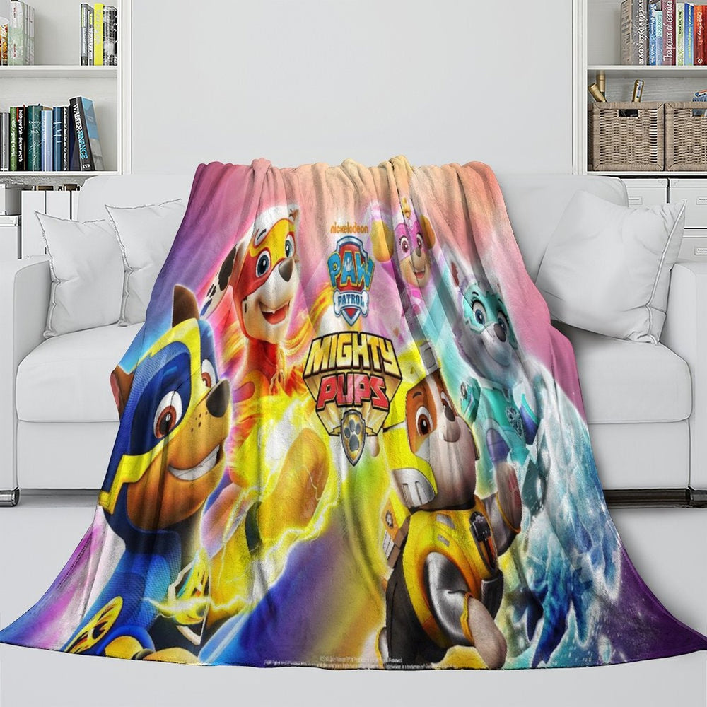 Paw Patrol Mighty Pups Blanket Flannel Throw Room Decoration (ONLINE ORDER ONLY)