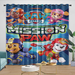 Paw Patrol Mission Paw Curtains Pattern Blackout Window Drapes Room Decoration (ONLINE ORDER ONLY)