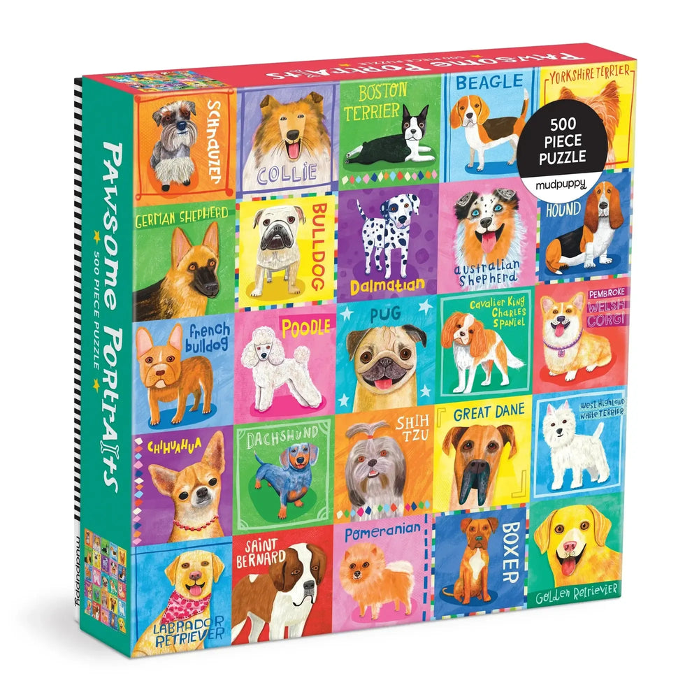 Pawsome Portraits 500 Piece Jigsaw Puzzle Mudpuppy (ONLINE ORDER ONLY)