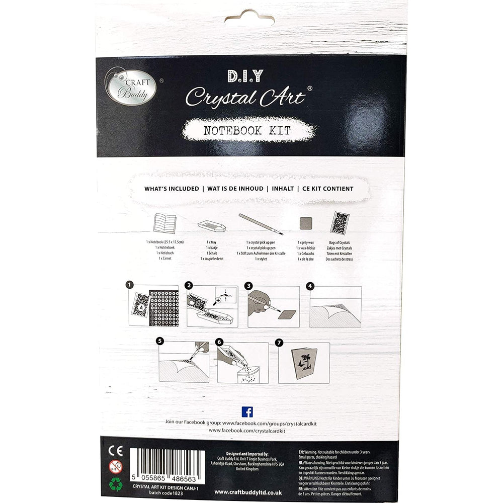 Peacock Waterfall Crystal Art Notebook Kit Craft Buddy (ONLINE ORDER ONLY)