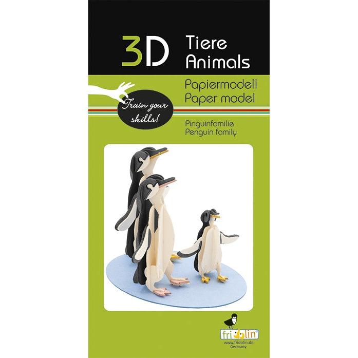 Penguin Family 3D Cardboard Model Kit Fridolin (ONLINE ORDER ONLY)
