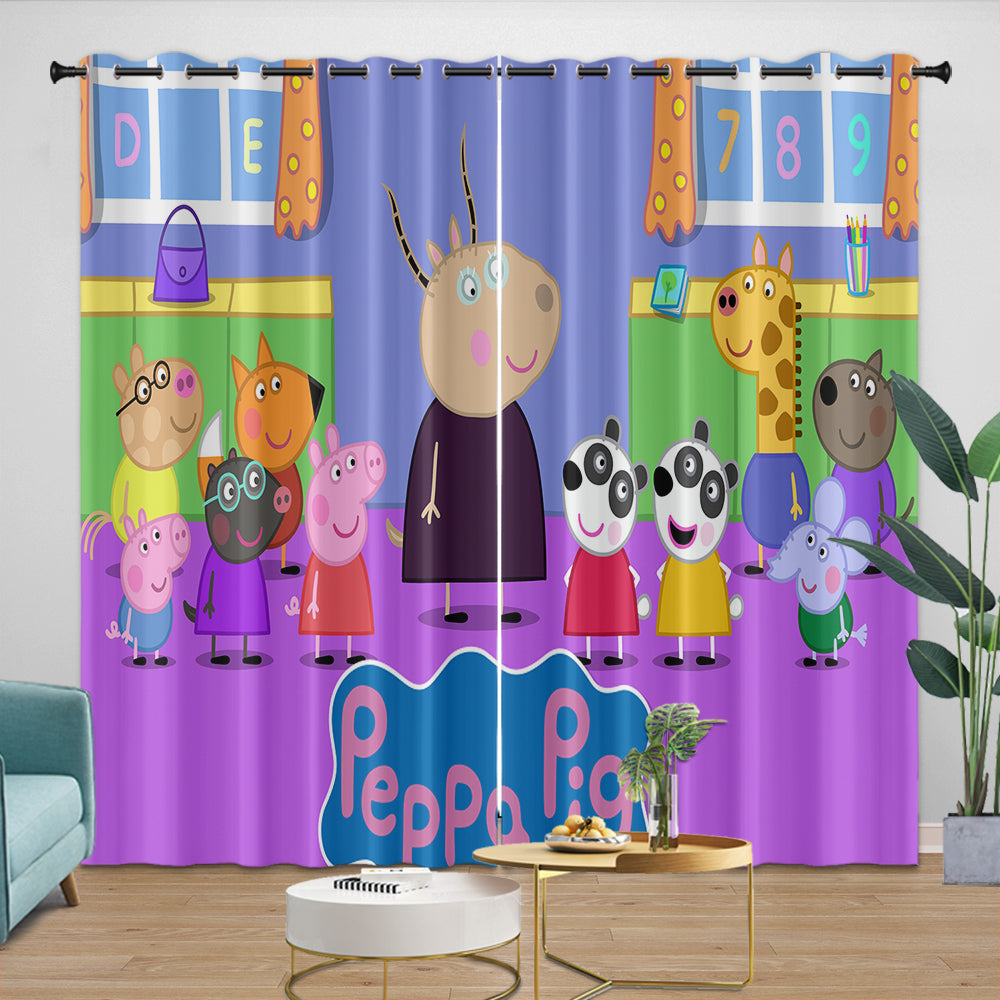 Peppa Pig Curtains Pattern Blackout Window Drapes (ONLINE ORDER ONLY)