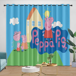 Peppa Pig Curtains Pattern Blackout Window Drapes (ONLINE ORDER ONLY)
