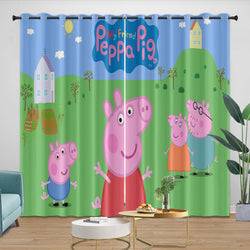 Peppa Pig Curtains Pattern Blackout Window Drapes (ONLINE ORDER ONLY)