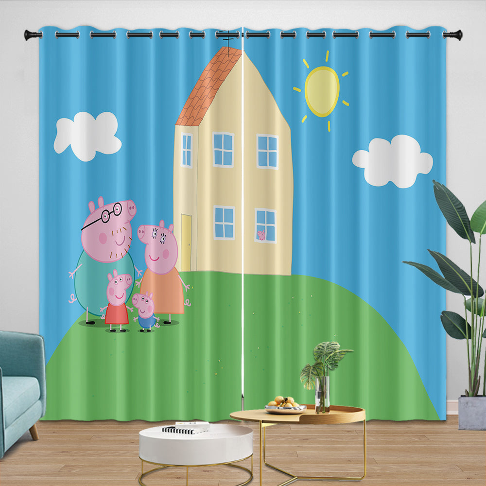 Peppa Pig Curtains Pattern Blackout Window Drapes (ONLINE ORDER ONLY)