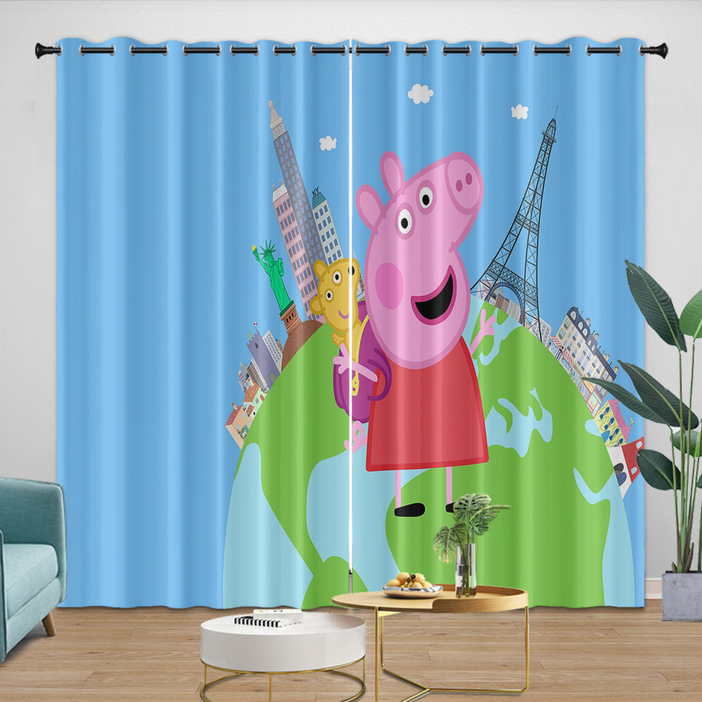 Peppa Pig Curtains Pattern Blackout Window Drapes (ONLINE ORDER ONLY)