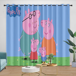 Peppa Pig Curtains Pattern Blackout Window Drapes (ONLINE ORDER ONLY)