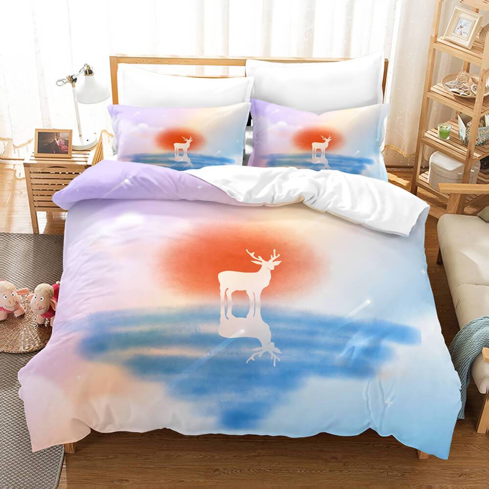 Pere David's deer Bedding Set Elk Quilt Cover Without Filler (Online Order Only)