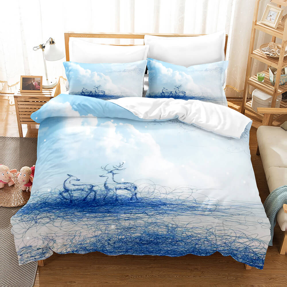 Pere David's deer Bedding Set Elk Quilt Cover Without Filler (Online Order Only)