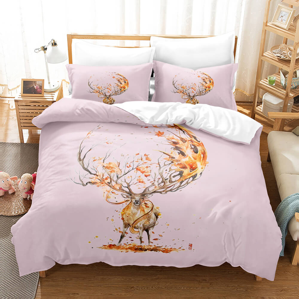 Pere David's deer Bedding Set Elk Quilt Cover Without Filler (Online Order Only)