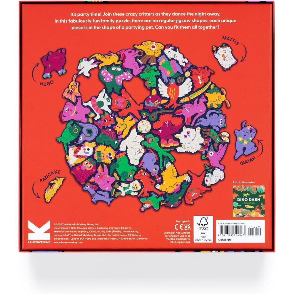 Pet Party 50 Shaped Piece Cluster Jigsaw Puzzle Laurence King (ONLINE ORDER ONLY)