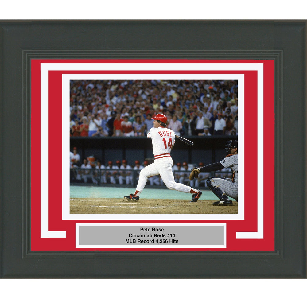 Framed Pete Rose Cincinnati Reds 8x10 Baseball Photo (ONLINE ORDER ONLY)