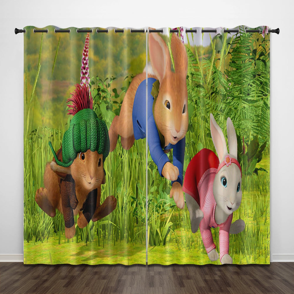 Peter Rabbit Curtains Pattern Blackout Window Drapes (Online Order Only)