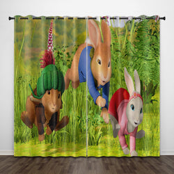 Peter Rabbit Curtains Pattern Blackout Window Drapes (Online Order Only)