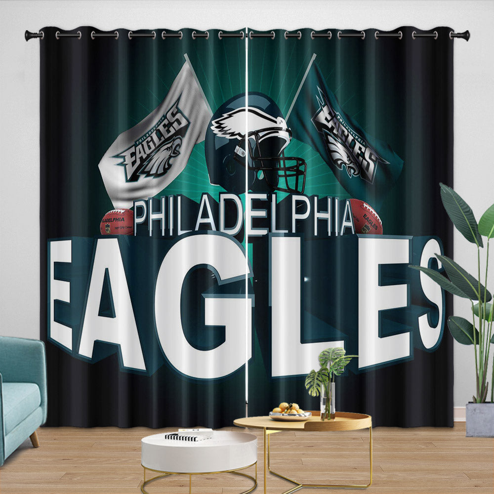 Philadelphia Eagles Curtains Blackout Window Drapes (ONLINE ORDER ONLY)