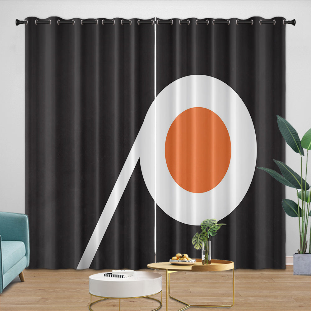 Philadelphia Flyers Curtains Blackout Window Drapes Room Decoration (Online Order Only)