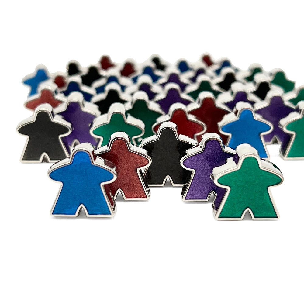 10 Pack of Enamel Meeples (Random Colors) (Online Only)