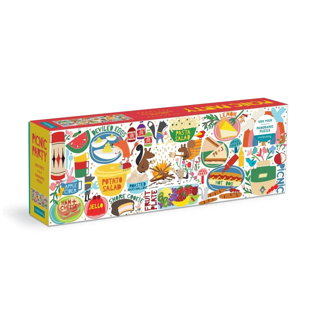 Picnic Party 1000 Piece Panoramic Jigsaw Puzzle Mudpuppy (ONLINE ORDER ONLY)