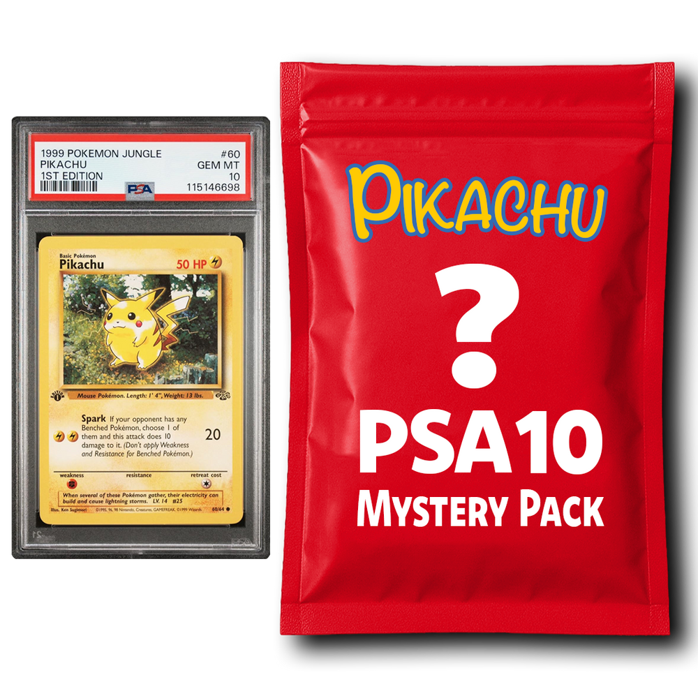 Pikachu PSA 10 Graded PKM Card Mystery Pack Trading Card Game (ONLINE ORDER ONLY)