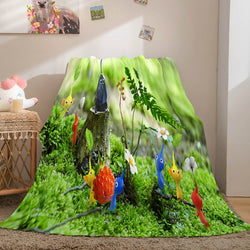 Pikmin Soft Flannel Fleece Throw Blanket (Online Order Only)