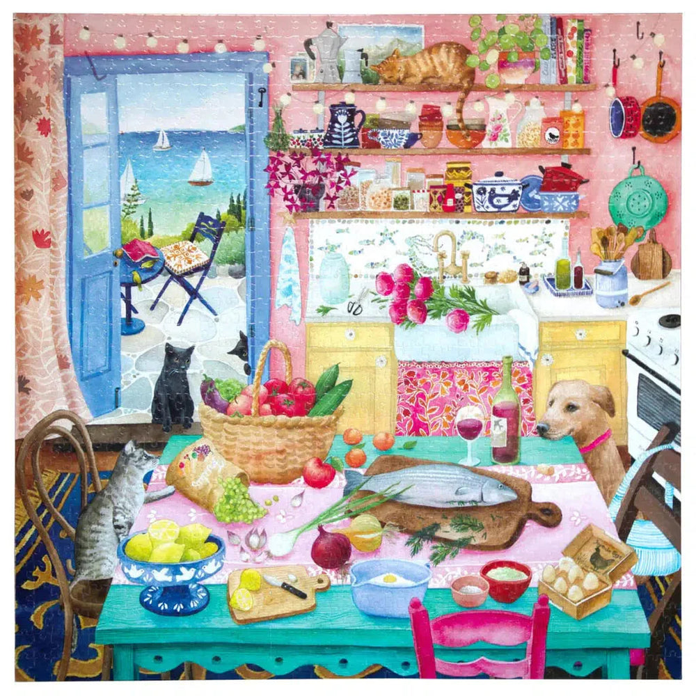Pink Kitchen 1000 Piece Jigsaw Puzzle eeBoo (ONLINE ORDER ONLY)