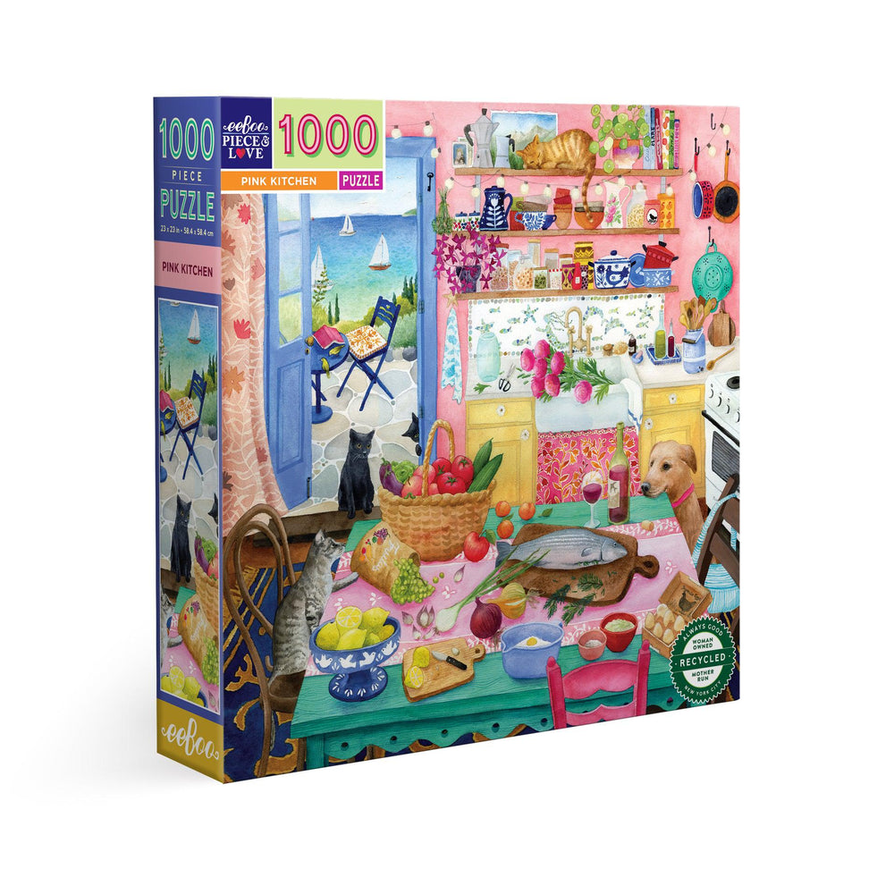 Pink Kitchen 1000 Piece Jigsaw Puzzle eeBoo (ONLINE ORDER ONLY)