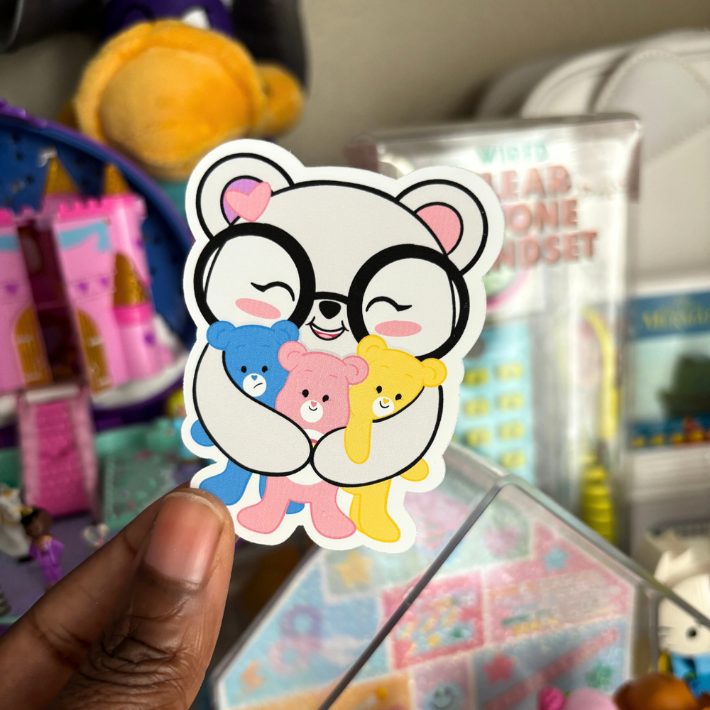 Emma Hugging Plushies | Sticker Die Cut (ONLINE ORDER ONLY)