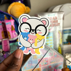 Emma Hugging Plushies | Sticker Die Cut (ONLINE ORDER ONLY)