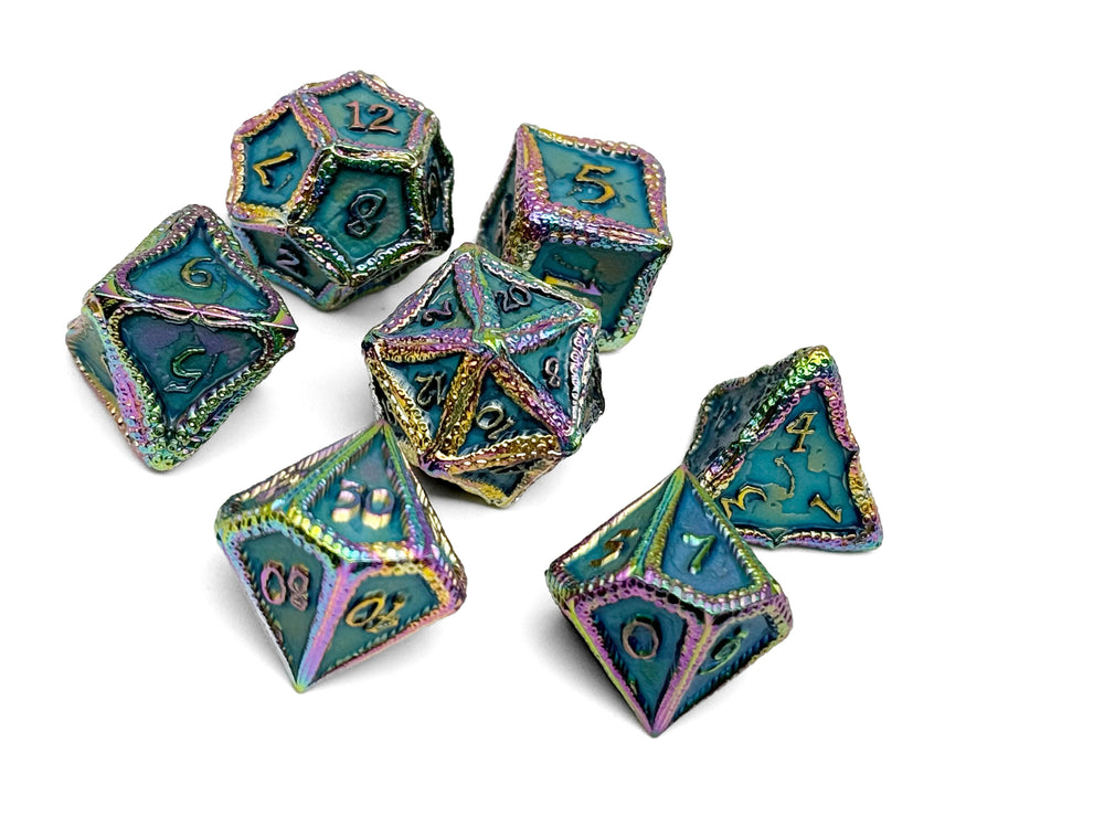 Pirate Dice - Secret Stash 7 Piece RPG set Alloy Metal Dice (ONLINE ORDER ONLY)