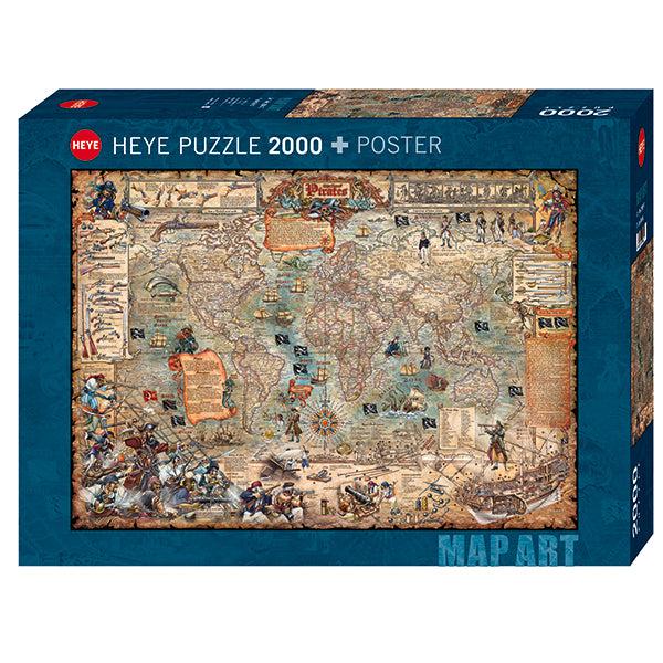 Pirate World Map Art 2000 Piece Jigsaw Puzzle Heye (ONLINE ORDER ONLY)