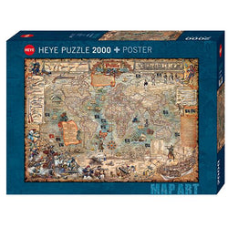 Pirate World Map Art 2000 Piece Jigsaw Puzzle Heye (ONLINE ORDER ONLY)