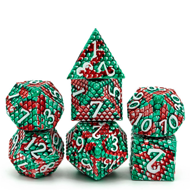 Dragon Scale: Pit Viper - Metal RPG Dice Set (ONLINE ORDER ONLY)