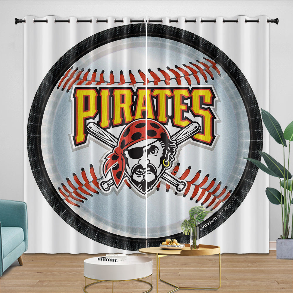 Pittsburgh Pirates Curtains Blackout Window Drapes Room Decoration (Online Order Only)