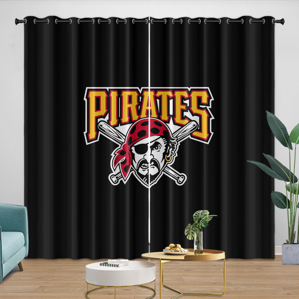 Pittsburgh Pirates Curtains Blackout Window Drapes Room Decoration (Online Order Only)
