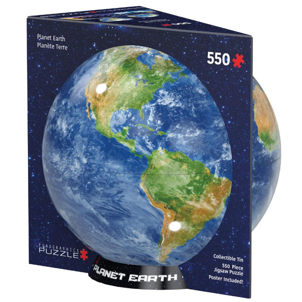 Planet Earth 550 Piece Jigsaw Puzzle in Tin Eurographics (ONLINE ORDER ONLY)