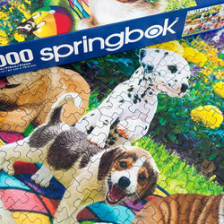 Playful Pups on Parade 1000 Piece Jigsaw Puzzle Springbok (ONLINE ORDER ONLY)