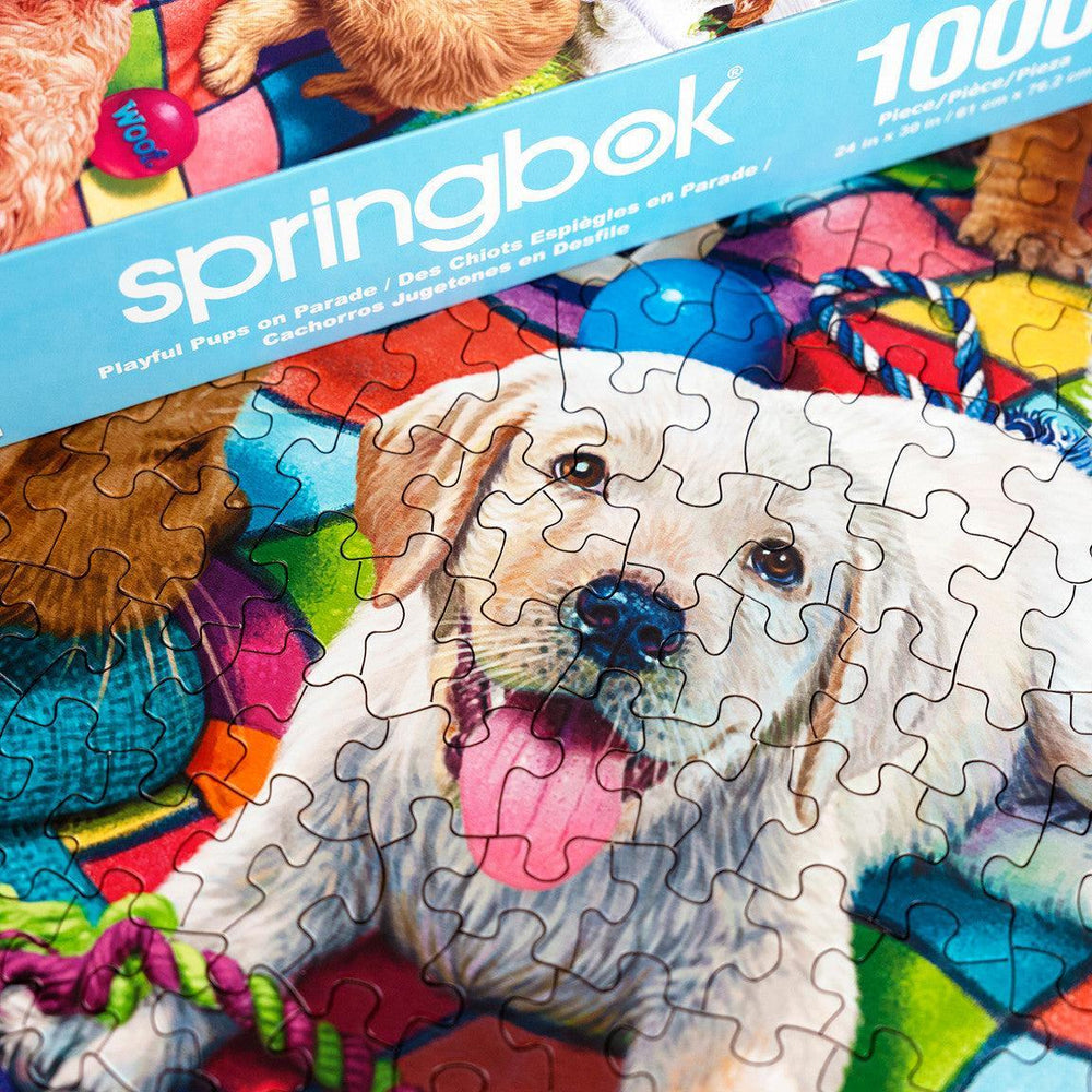 Playful Pups on Parade 1000 Piece Jigsaw Puzzle Springbok (ONLINE ORDER ONLY)