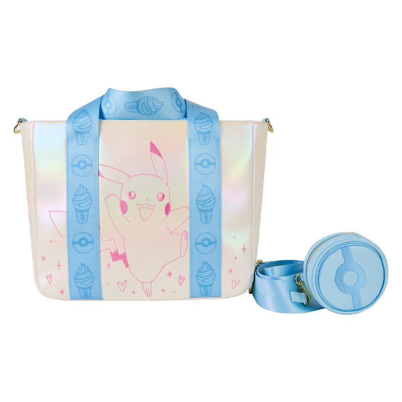 Loungefly Pokémon Iridescent Pikachu Tote Crossbody Bag with Coin Bag (ONLINE ORDER ONLY)