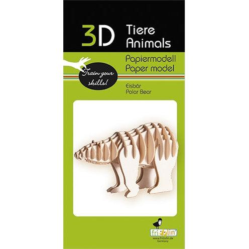 Polar Bear 3D Cardboard Model Kit Fridolin (ONLINE ORDER ONLY)