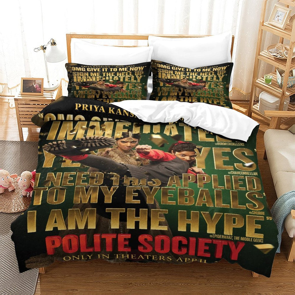 Polite Society Bedding Set Pattern Quilt Cover (Online Order Only)