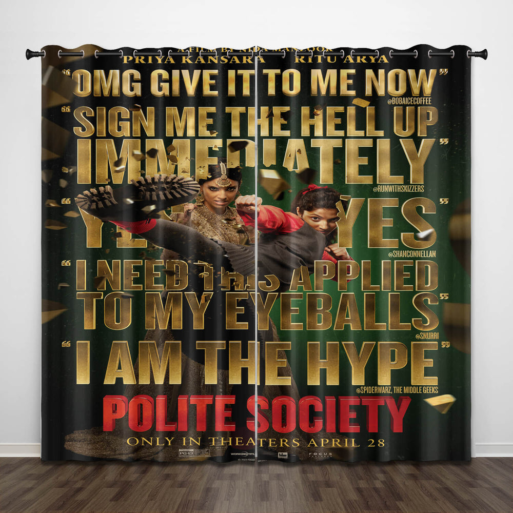 Polite Society Curtains Blackout Window Drapes Decoration (Online Order Only)