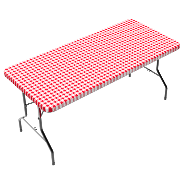 TCPlus 6ft Tablecloth White & Red Checkerboard (ONLINE ORDER ONLY)