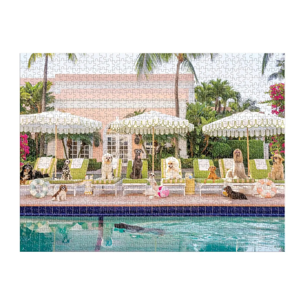 Pool Day Palm Beach 1000 Piece Jigsaw Puzzle Galison (ONLINE ORDER ONLY)
